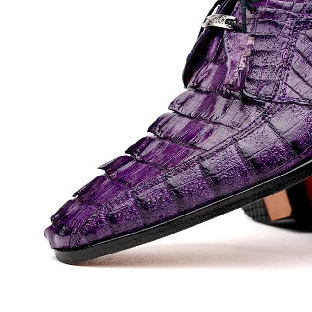 Marco Di Milano Cancun Purple Caiman Crocodile Derby sold by Alberto Nardoni product image thumbnail 2