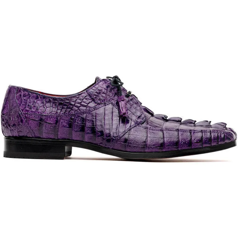 Marco Di Milano Cancun Purple Caiman Crocodile Derby sold by Alberto Nardoni
