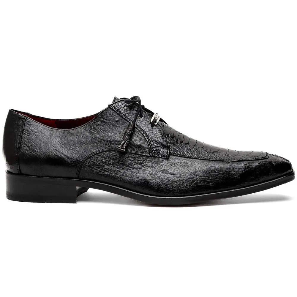Marco Di Milano Andretti Black Ostrich Leg Shoes sold by Alberto Nardoni