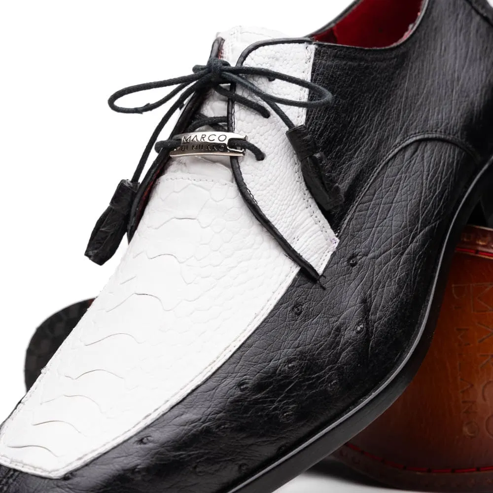 Marco Di Milano Andretti Black/White Ostrich Leg Shoes sold by Alberto Nardoni product image thumbnail 3
