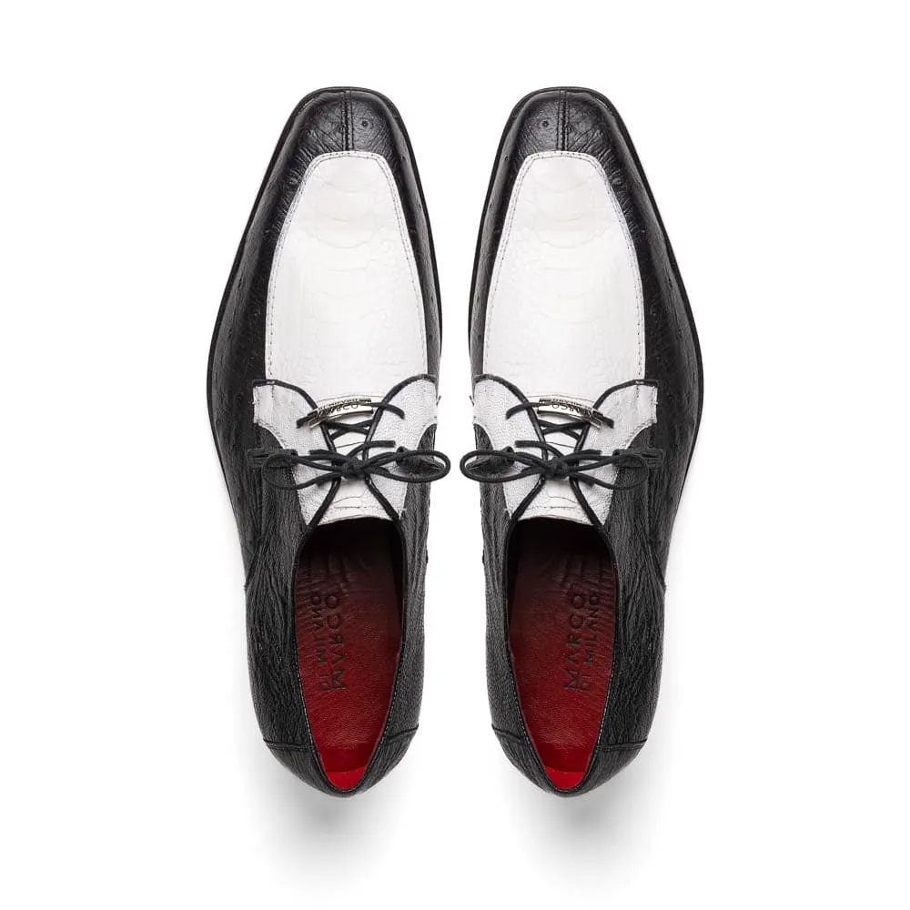 Marco Di Milano Andretti Black/White Ostrich Leg Shoes sold by Alberto Nardoni product image thumbnail 4