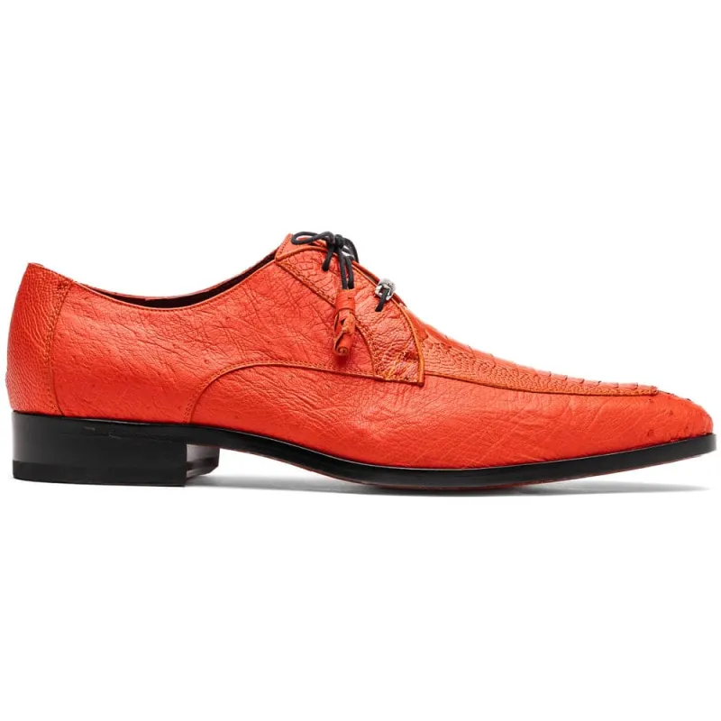 Marco Di Milano Andretti Orange Ostrich Leg Shoes sold by Alberto Nardoni