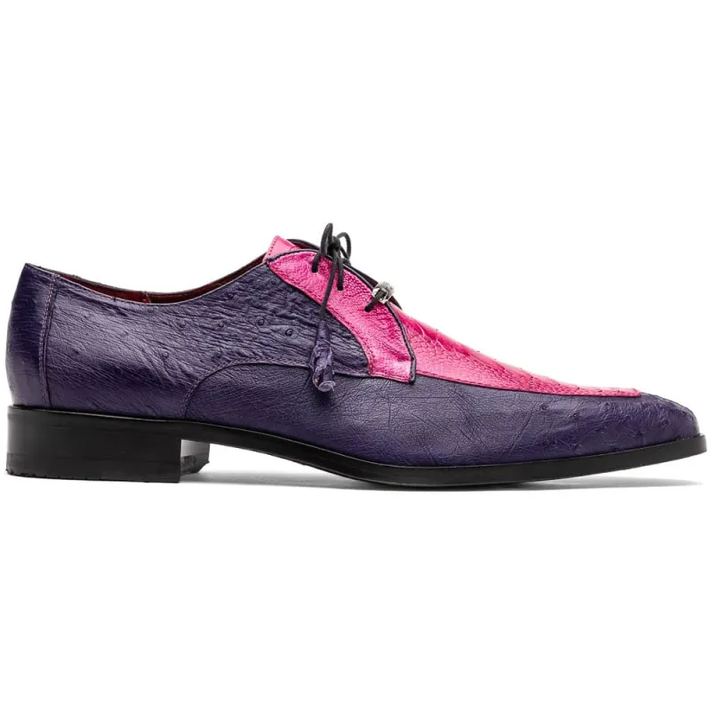 Marco Di Milano Andretti Pink / Purple Ostrich Leg Shoes sold by Alberto Nardoni