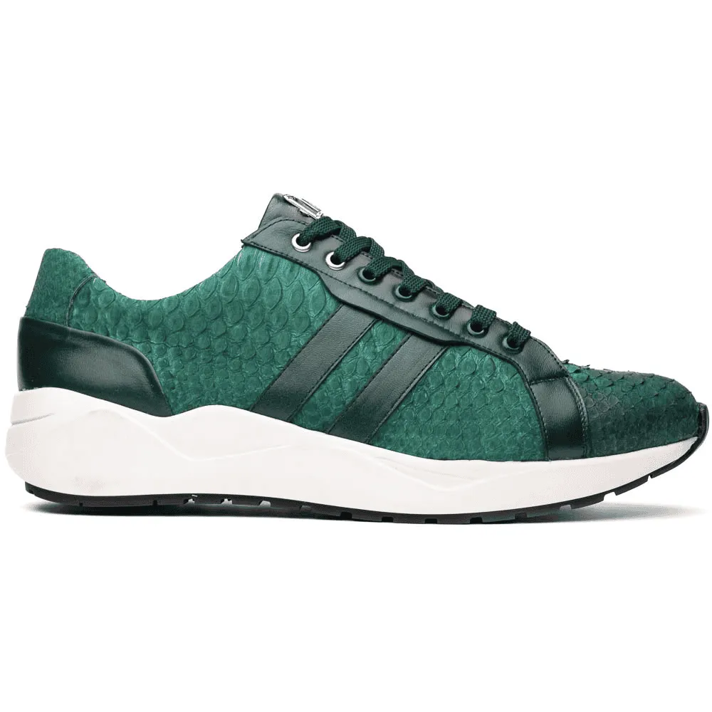 Marco Di Milano Verona Green Python & Calfskin Sneakers sold by Alberto Nardoni