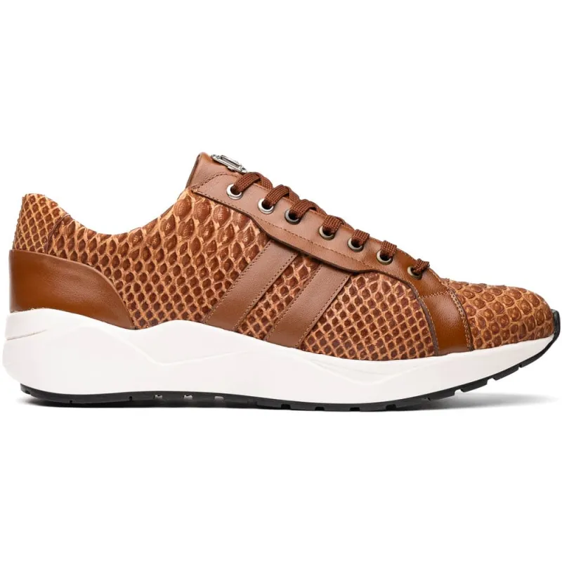 Marco Di Milano Verona Honey Python & Calfskin Sneakers sold by Alberto Nardoni
