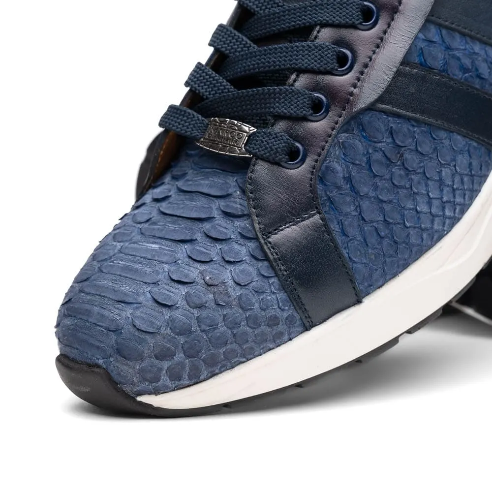 Marco Di Milano Verona Navy Python & Calfskin Sneakers sold by Alberto Nardoni product image thumbnail 4