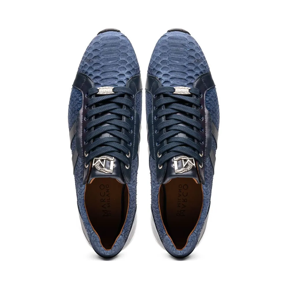 Marco Di Milano Verona Navy Python & Calfskin Sneakers sold by Alberto Nardoni product image thumbnail 5