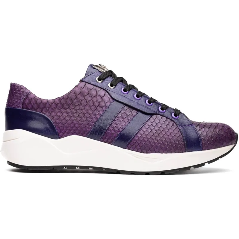 Marco Di Milano Verona Purple Python & Calfskin Sneakers sold by Alberto Nardoni