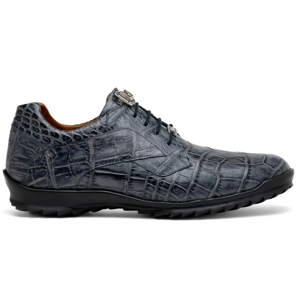 Marco Di Milano Vulcan Rustic Grey Alligator Sneakers sold by Alberto Nardoni