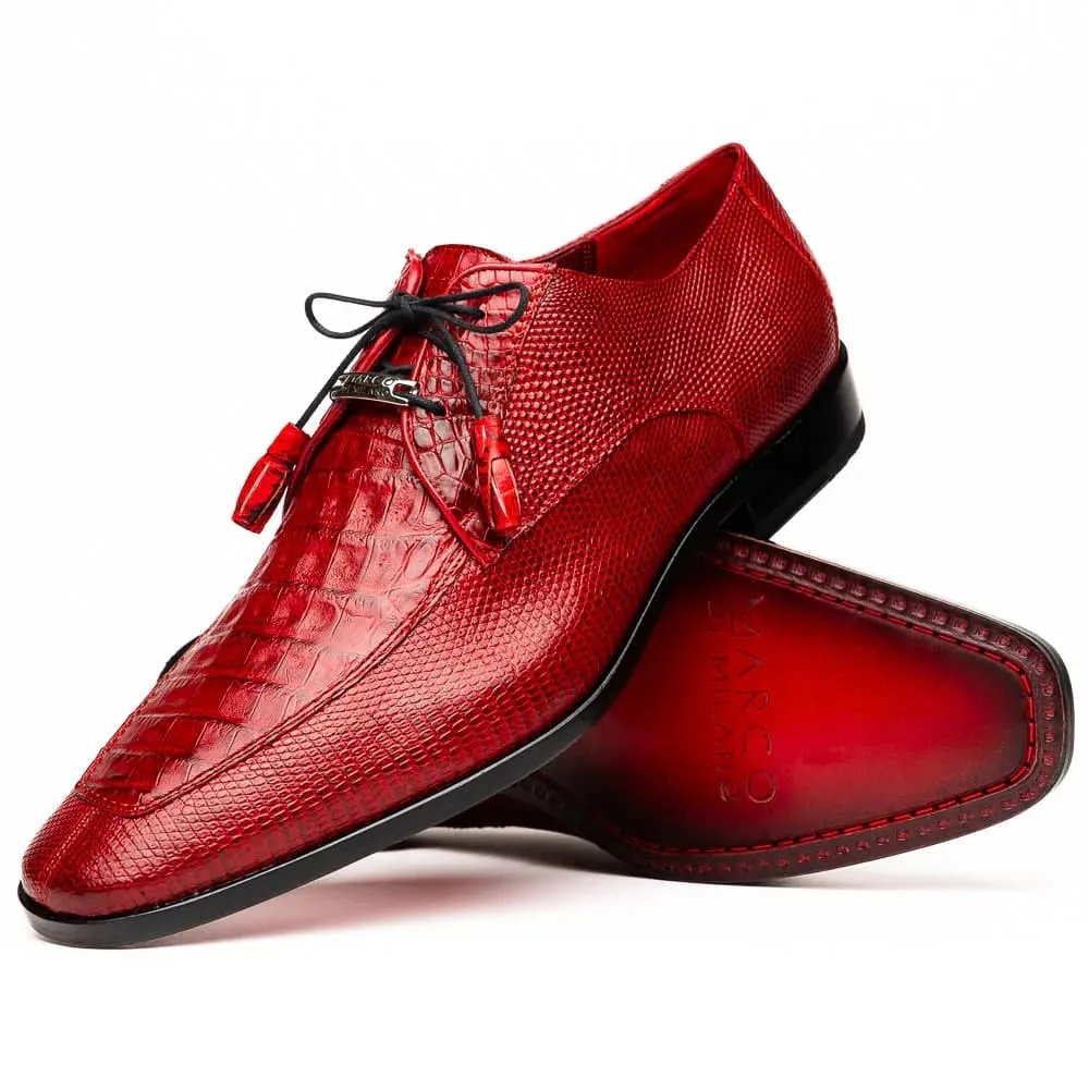 Marco Di Milano Merida Red Oxfords Lizard & Caiman Crocodile Shoes sold by Alberto Nardoni product image thumbnail 4