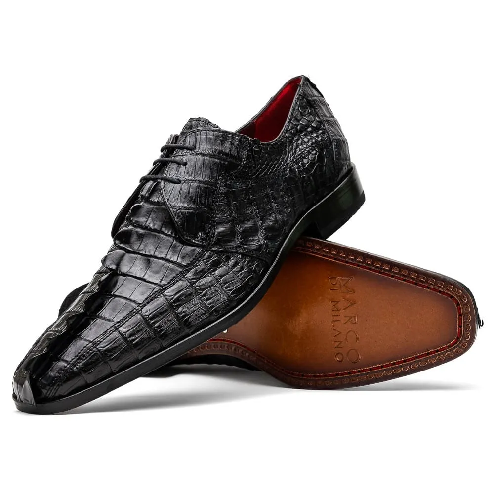 Marco Di Milano Cancun Black Caiman Crocodile Derby sold by Alberto Nardoni product image thumbnail 2