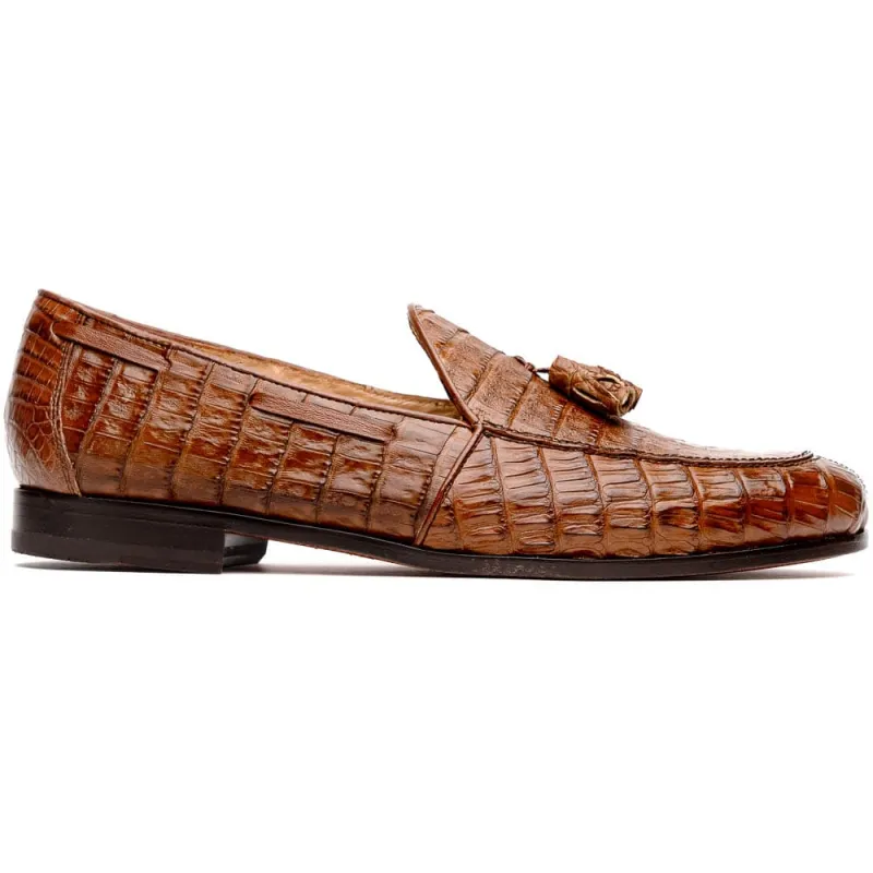Marco Di Milano Bianchi Bay Apache Caiman Crocodile Tassel Loafers sold by Alberto Nardoni