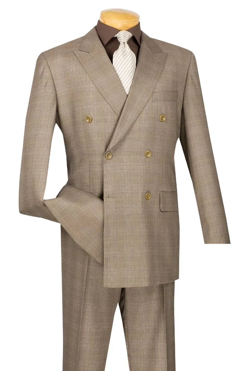 Vinci Men's 2-Piece Double Breasted Glen Plaid Suit sold by Alberto Nardoni product image thumbnail 2