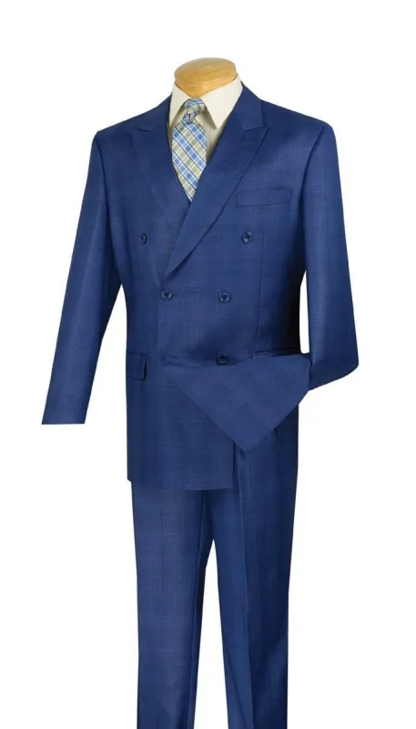 Vinci Men's 2-Piece Double Breasted Glen Plaid Suit sold by Alberto Nardoni