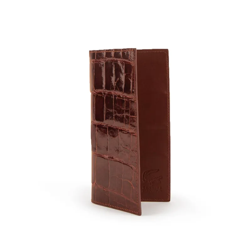 Alligator Checkbook Holder in Cognac sold by Alberto Nardoni