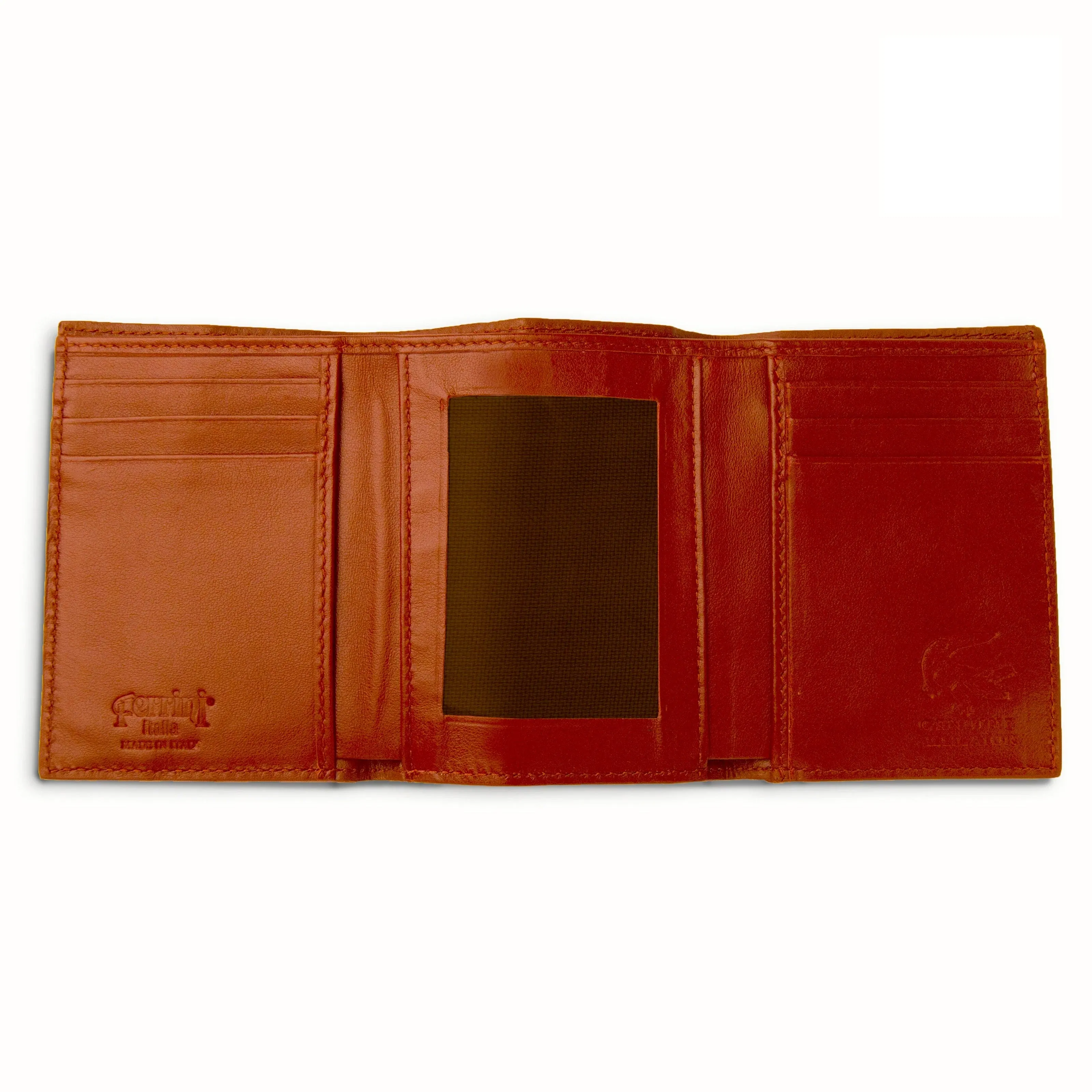 Mens Alligator Trifold Wallet in Cognac sold by Alberto Nardoni product image thumbnail 2