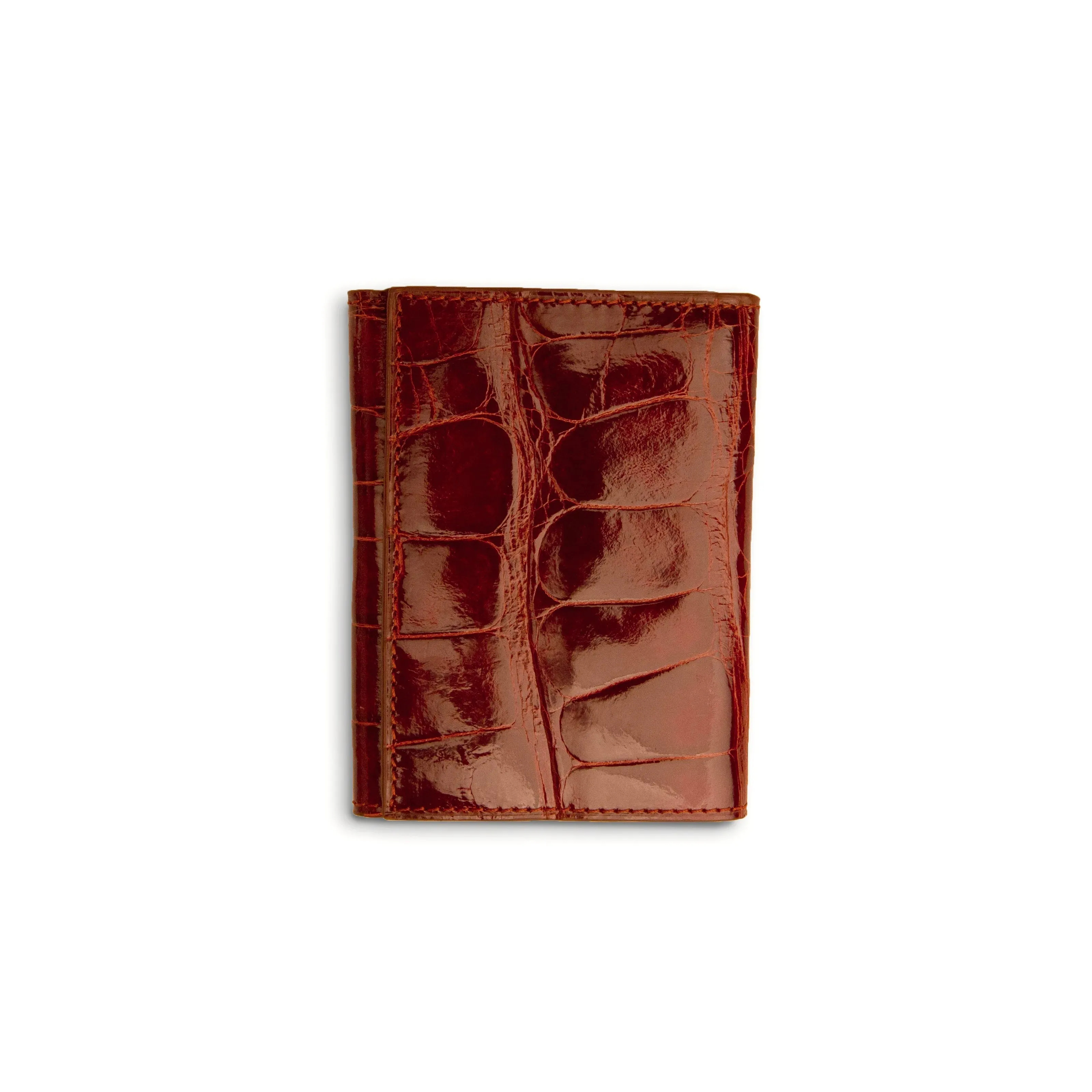 Mens Alligator Trifold Wallet in Cognac sold by Alberto Nardoni product image thumbnail 3
