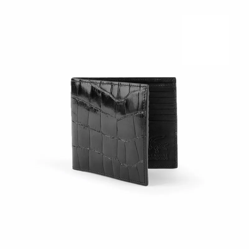 Mens Alligator Hipster Wallet in Black sold by Alberto Nardoni