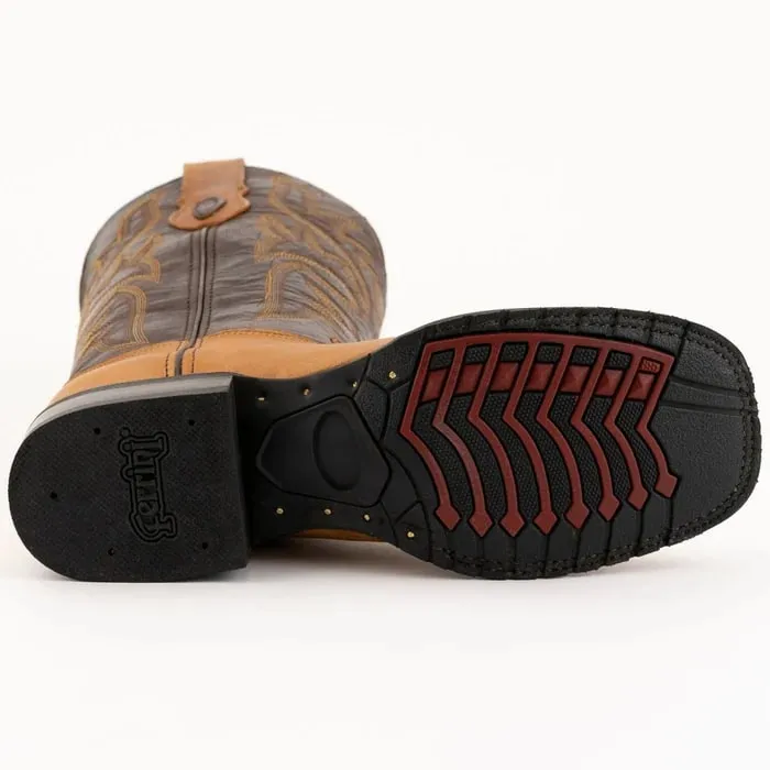 Ferinni Boot - Mens Dress Cowboy Boot - Ferrini Men's Kingston Rubber Sole Boots Handcrafted - Antique Saddle sold by Alberto Nardoni product image thumbnail 5