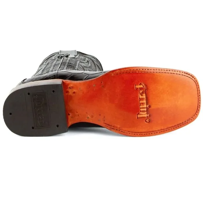 Ferinni Boot - Mens Dress Cowboy Boot - Ferrini Men's Stallion Alligator Belly Boots Square Toe Black in Black sold by Alberto Nardoni product image thumbnail 4