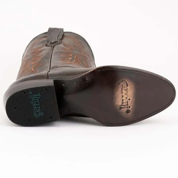Ferinni Boot - Mens Dress Cowboy Boot - Ferrini Men's Remington Leather Round Toe Boots Handcrafted Chocolate sold by Alberto Nardoni product image thumbnail 5