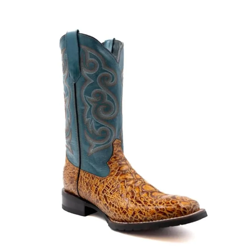 Ferinni Boot - Mens Dress Cowboy Boot  - Men's Ferrini Kai Sea Turtle Print Boots Handcrafted Tan sold by Alberto Nardoni