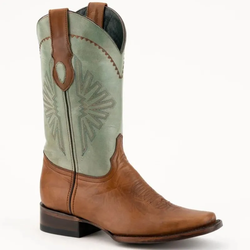 Ferinni Boot - Mens Dress Cowboy Boot  - Ferrini Men's Santa Fe Leather Boots Handcrafted - Brandy sold by Alberto Nardoni