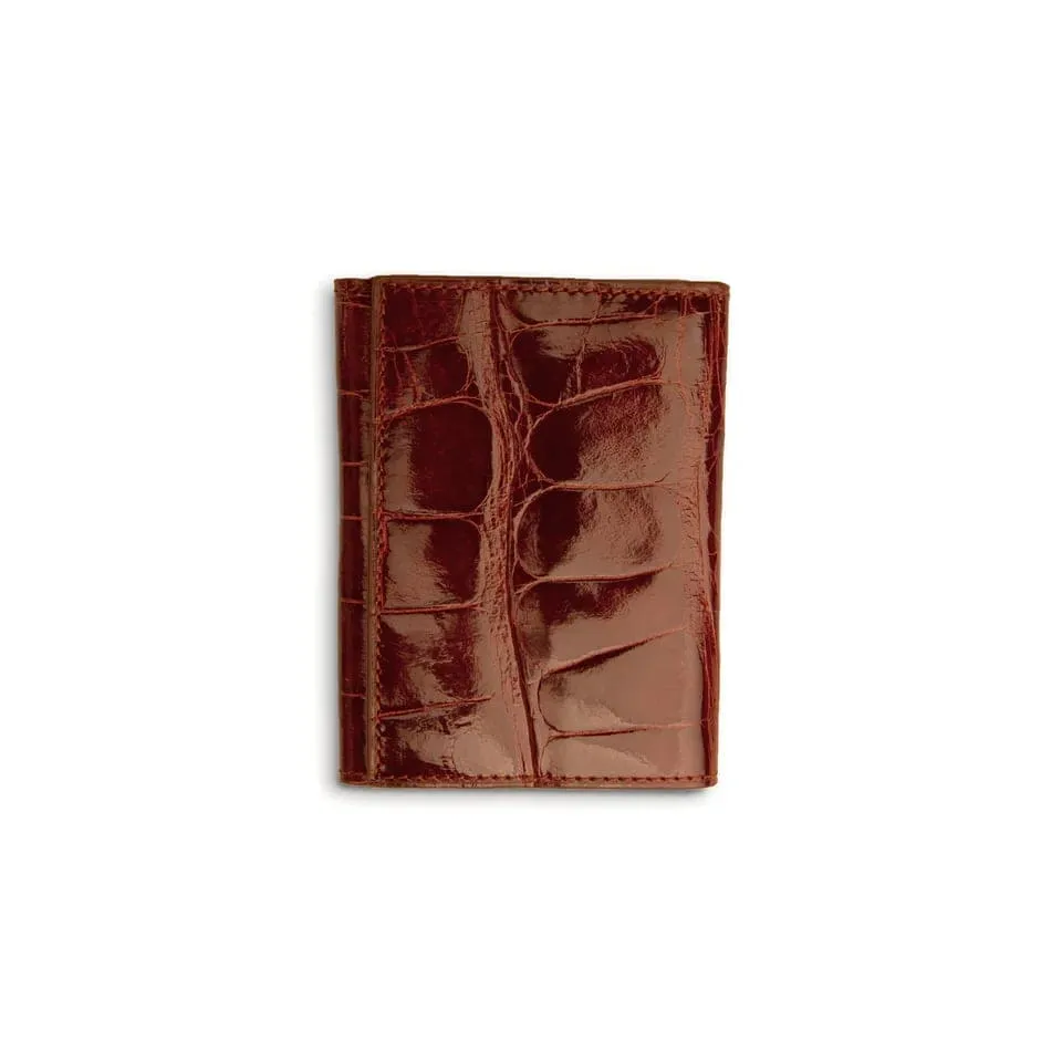 Ferrini Alligator Trifold Wallet Cognac sold by Alberto Nardoni product image thumbnail 3