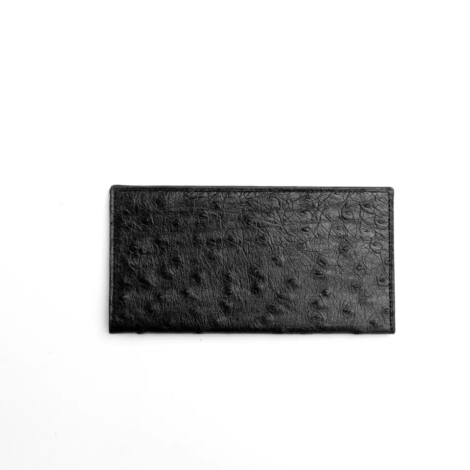 Ferrini Full Quill Ostrich Checkbook Black sold by Alberto Nardoni product image thumbnail 2
