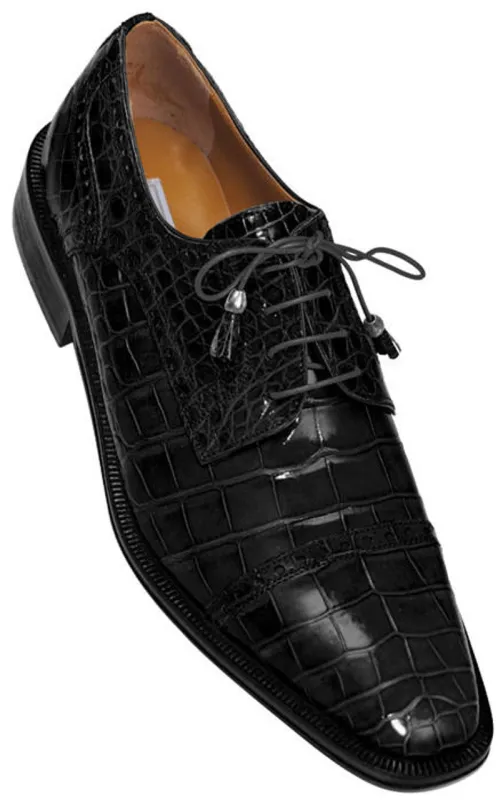Mens Black Gator Exotic Ferrini Shoes sold by Alberto Nardoni