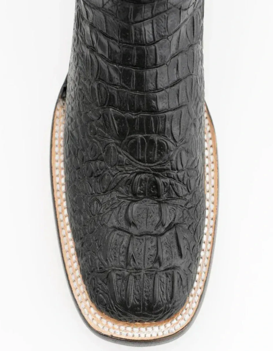 Ferrini Women's Stampede Square Toe Boots Crocodile Print - Black Boots sold by Alberto Nardoni product image thumbnail 2