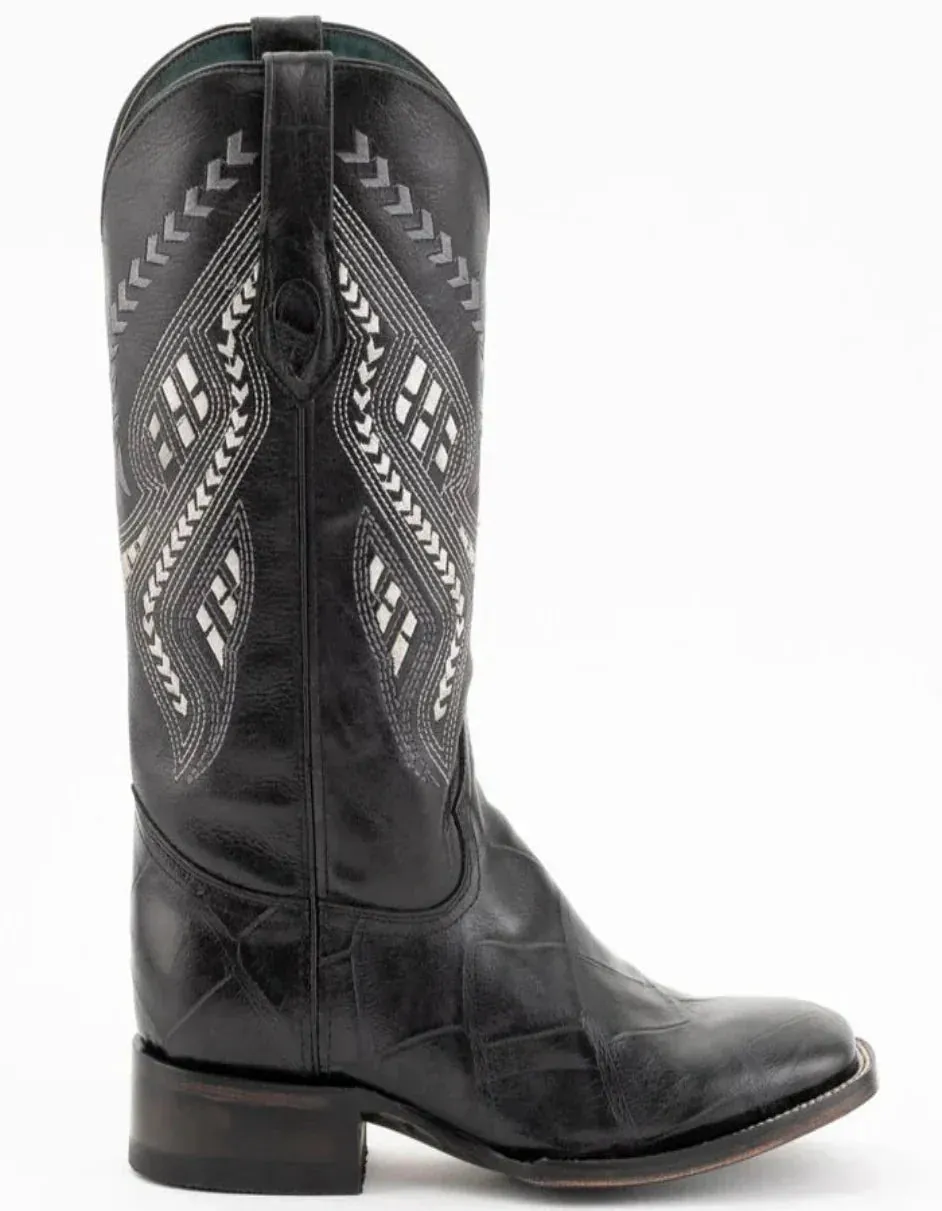 Ferrini Jesse Men's Print Alligator Boots Handcrafted Black 4359304 sold by Alberto Nardoni product image thumbnail 3