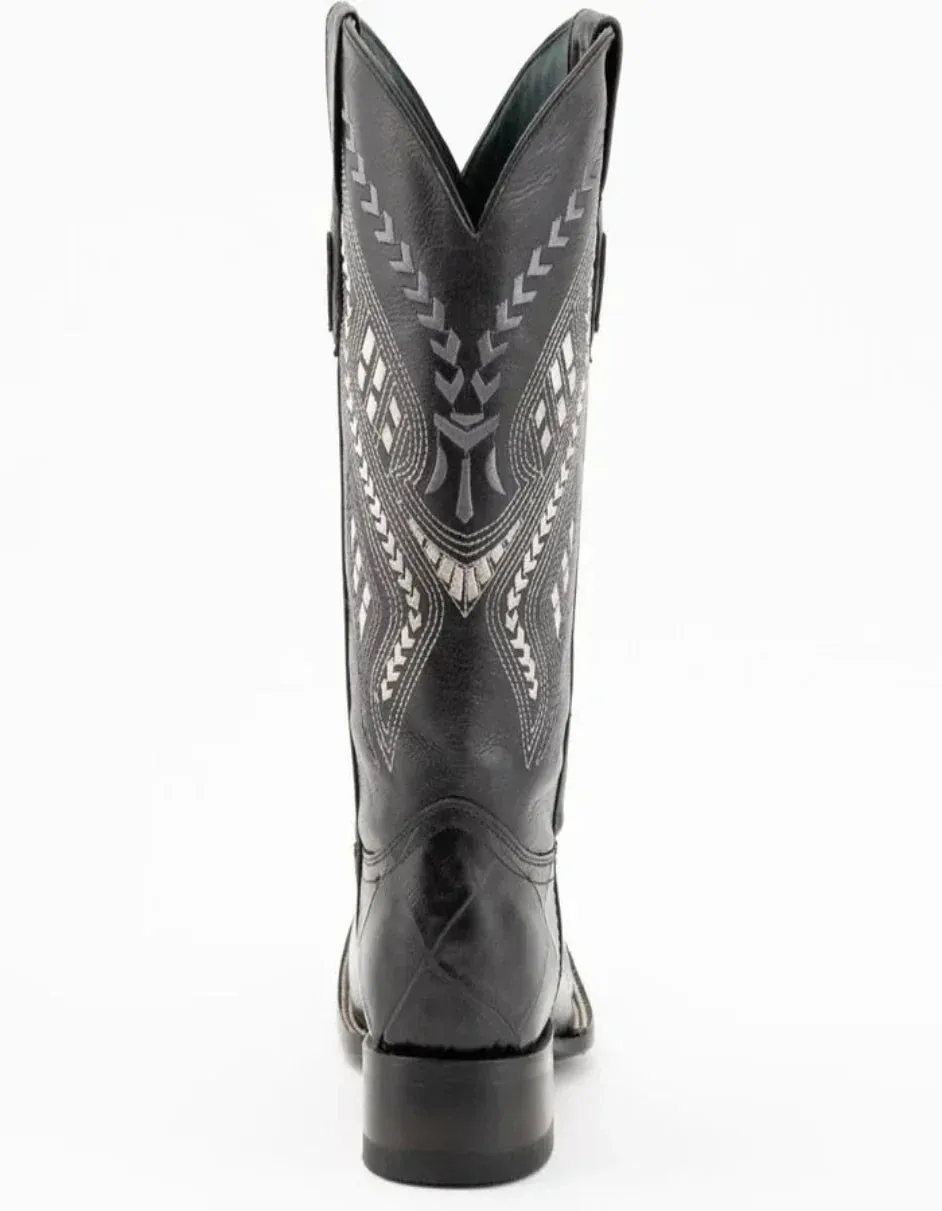 Ferrini Jesse Men's Print Alligator Boots Handcrafted Black 4359304 sold by Alberto Nardoni product image thumbnail 4