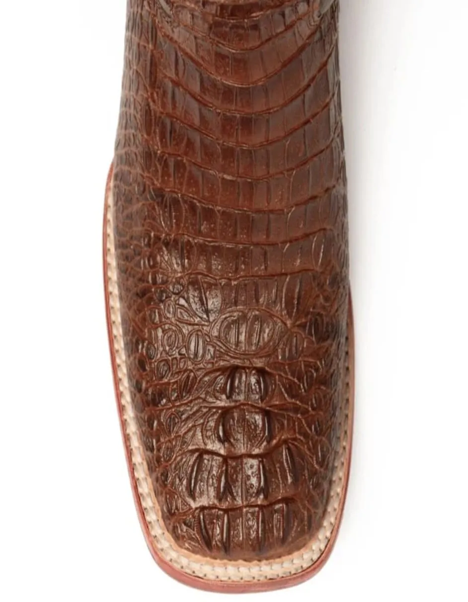 Men's Ferrini Caiman Crocodile Print Boots Handcrafted Rust sold by Alberto Nardoni product image thumbnail 3