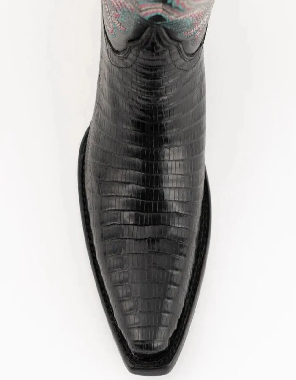 Ferrini Women's Taylor Snip Toe Genuine Lizard Boots - Black sold by Alberto Nardoni product image thumbnail 5