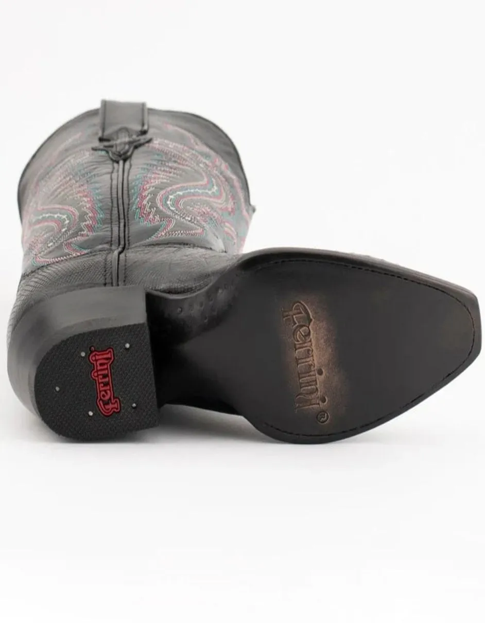 Ferrini Women's Taylor Snip Toe Genuine Lizard Boots - Black sold by Alberto Nardoni product image thumbnail 4