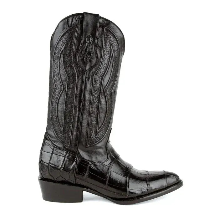 Ferrini Men's Stallion Alligator Belly Boots Round Toe Black 1071127 sold by Alberto Nardoni product image thumbnail 5