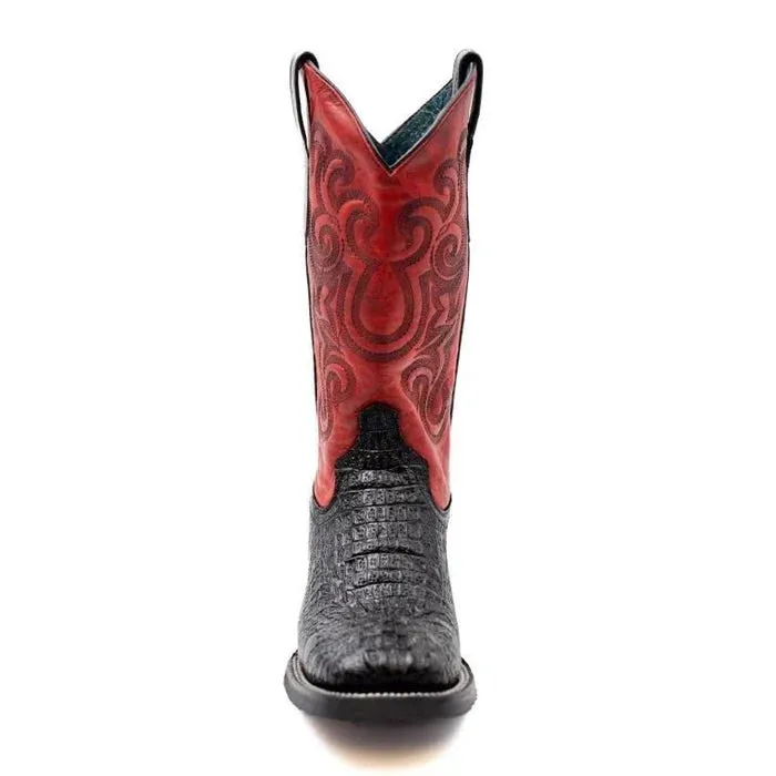 Ferrini Stampede Men's Print Crocodile Boots Handcrafted Black 40493-04 sold by Alberto Nardoni product image thumbnail 4