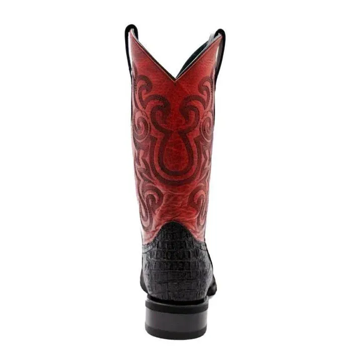 Ferrini Stampede Men's Print Crocodile Boots Handcrafted Black 40493-04 sold by Alberto Nardoni product image thumbnail 3