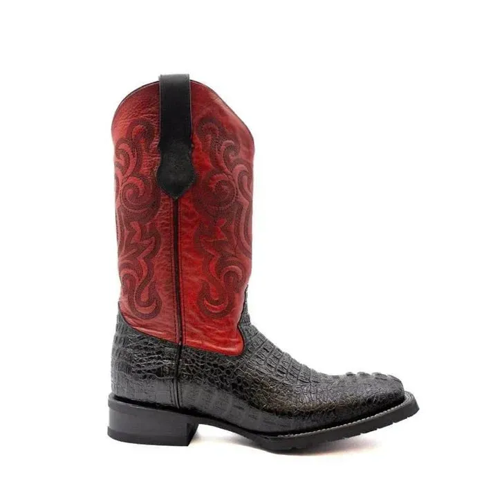 Ferrini Stampede Men's Print Crocodile Boots Handcrafted Black 40493-04 sold by Alberto Nardoni product image thumbnail 5