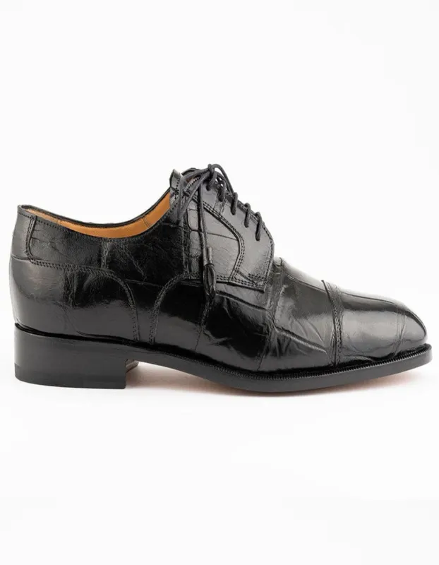 Ferrini Shoes - Mens Alligator Dress Shoe - Ferrini 4288 Belly Alligator Cap Toe Shoes Black sold by Alberto Nardoni
