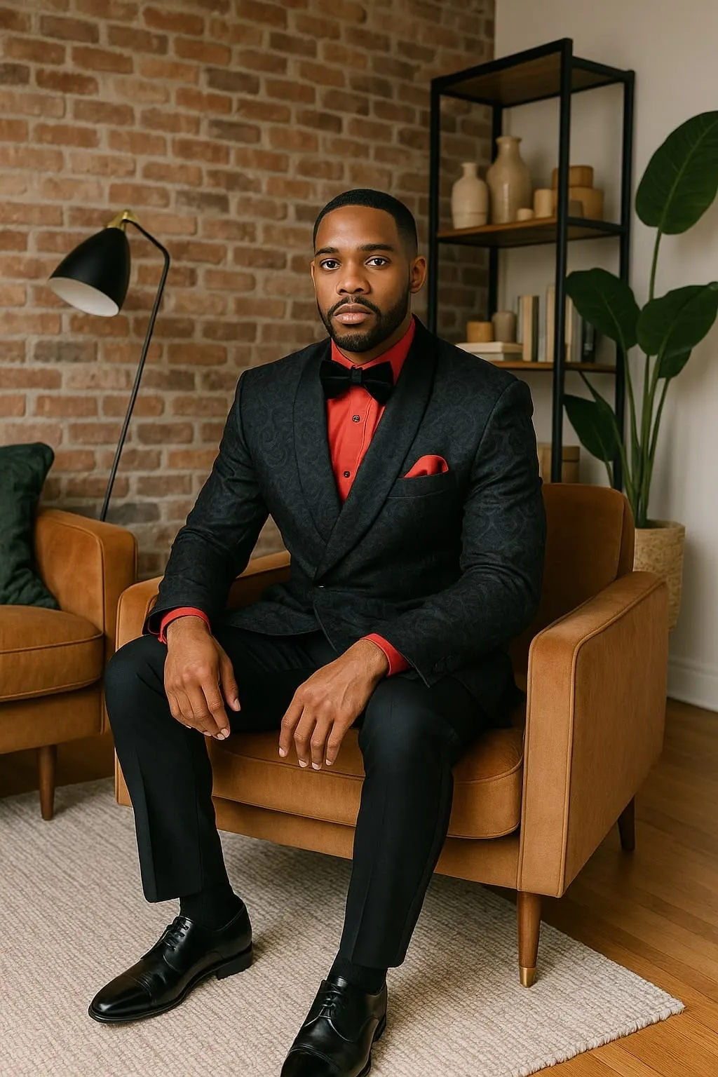 Mens Black Paisley Tuxedo Jacket with – Elegant Formalwear Smoking Jacket sold by Alberto Nardoni product image thumbnail 3