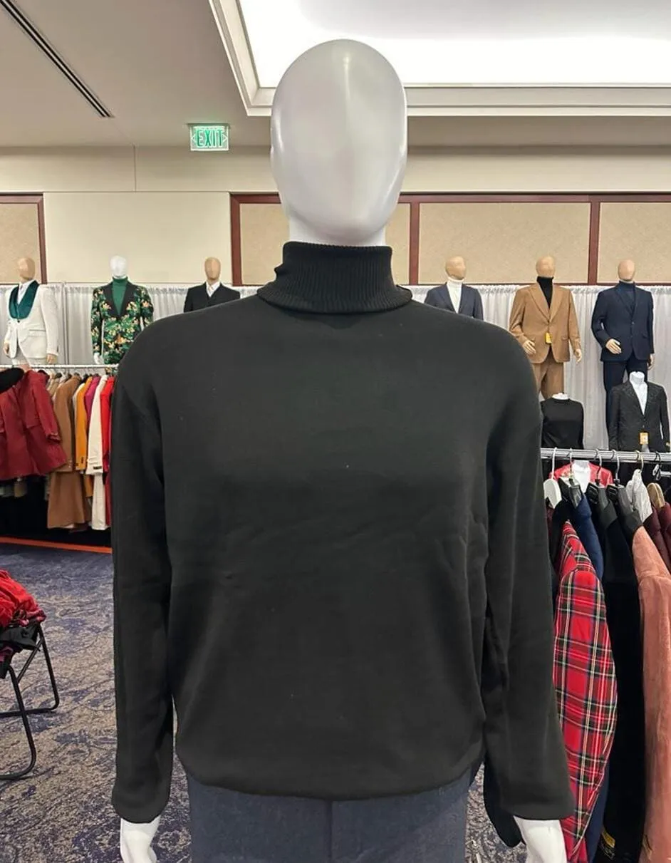 Men's Black Turtleneck Sweater – Classic Slim Fit Knit Pullover for Winter Layering sold by Alberto Nardoni product image thumbnail 5
