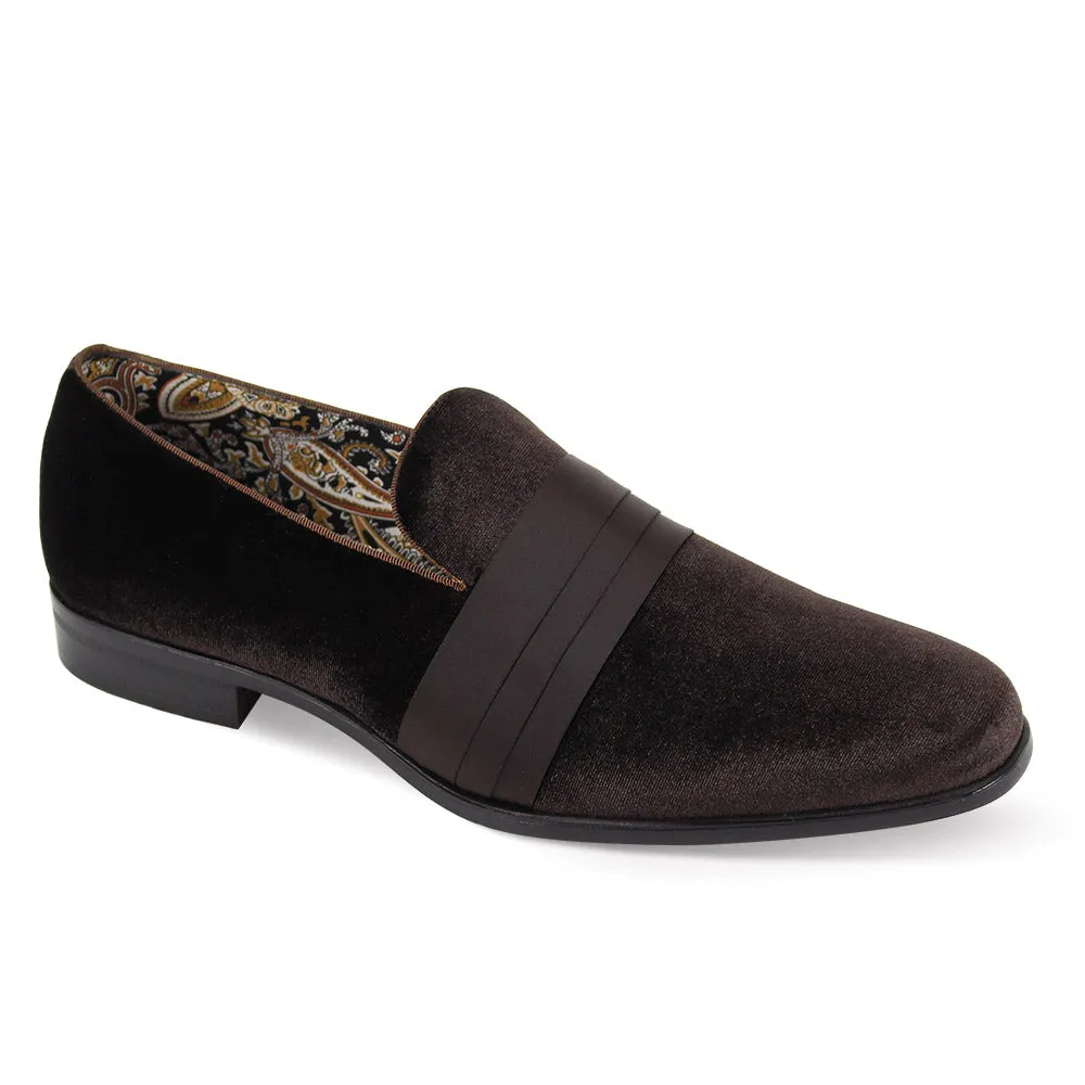 Uptown Hustle in Chocolate Brown Sleek Velvet Loafers sold by Alberto Nardoni
