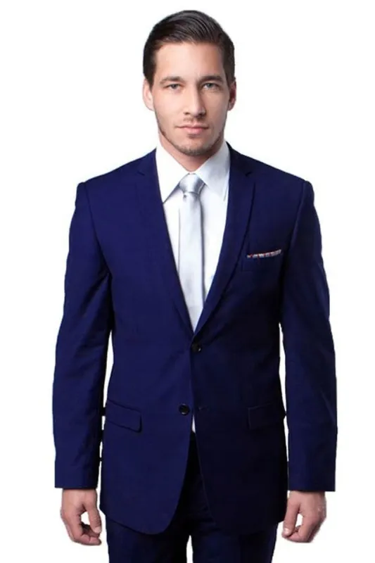 Navy Slim Fit 2 Button Men's Wedding Suit - Basic Style sold by Alberto Nardoni
