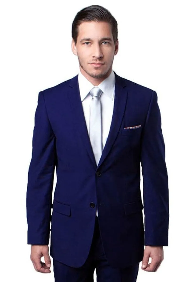 Navy Slim Fit 2 Button Men's Wedding Suit - Basic Style sold by Alberto Nardoni
