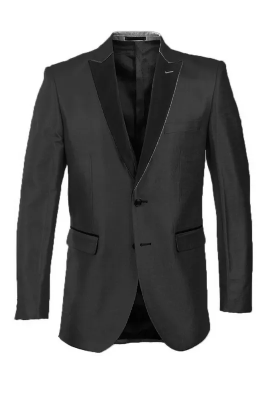 "Slim Fit Satin Tuxedo Blazer for Men - Black, Elegant Style" sold by Alberto Nardoni