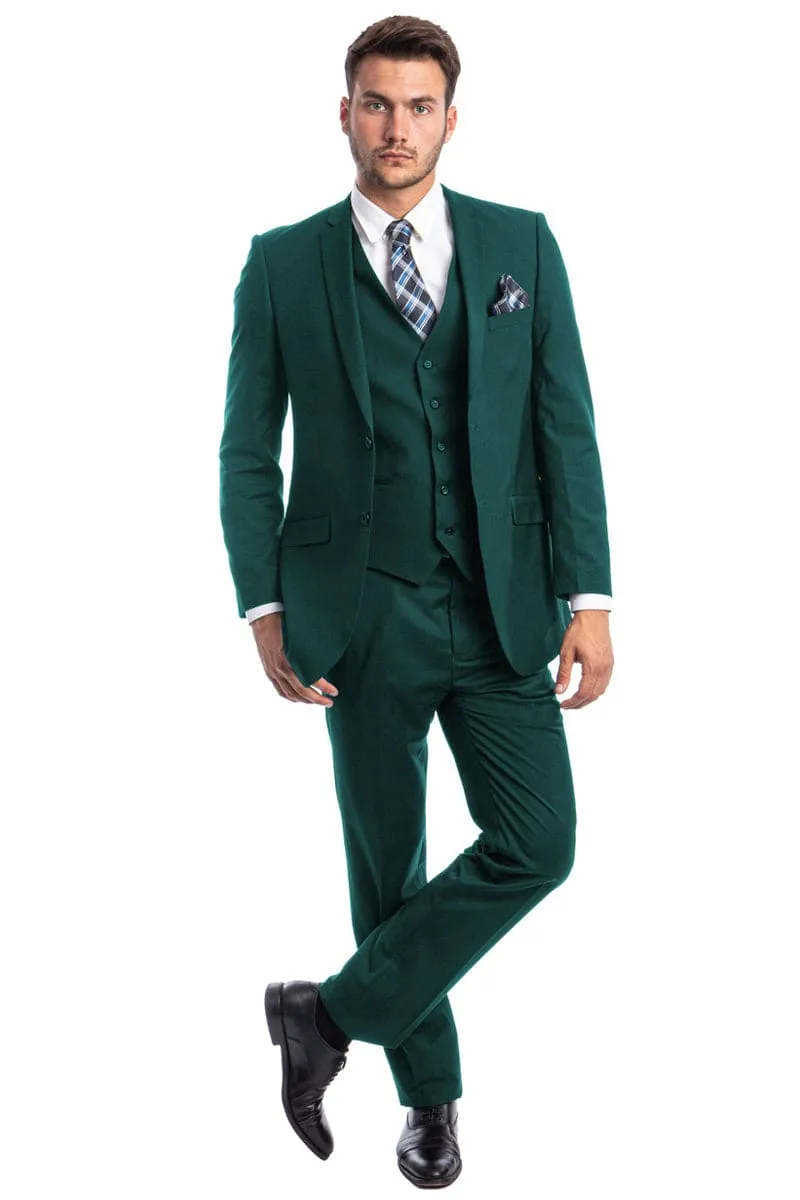 "Teal Green Slim Fit Wedding Suit for Men - Two Button Basic Vested" sold by Alberto Nardoni product image thumbnail 2