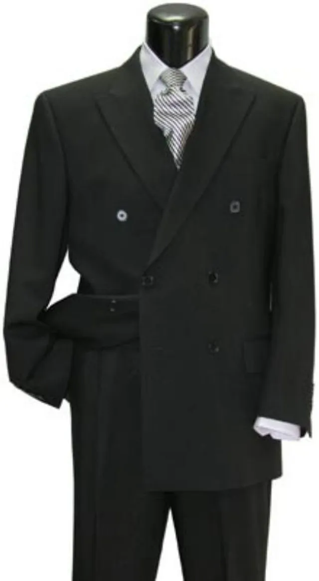 Steve Harvey Black Solid Three Piece Suit sold by Alberto Nardoni product image thumbnail 3
