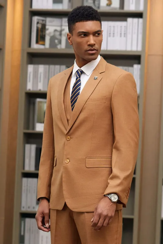 "Mens Stacy Adams Suit - Stacy Adams Suit Men's Fancy Two-Button Vested Suit in Dark Rust" sold by Alberto Nardoni